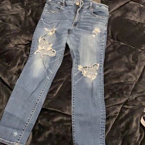 American eagle high-rise jeggings size 14 ripped